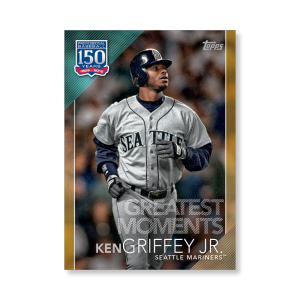 Ken Griffey Jr. 2019 Topps Baseball Series 2 Greatest Moments Poster Gold Ed. # to 1- artbble-pos-19tbb2-5183-gold-s