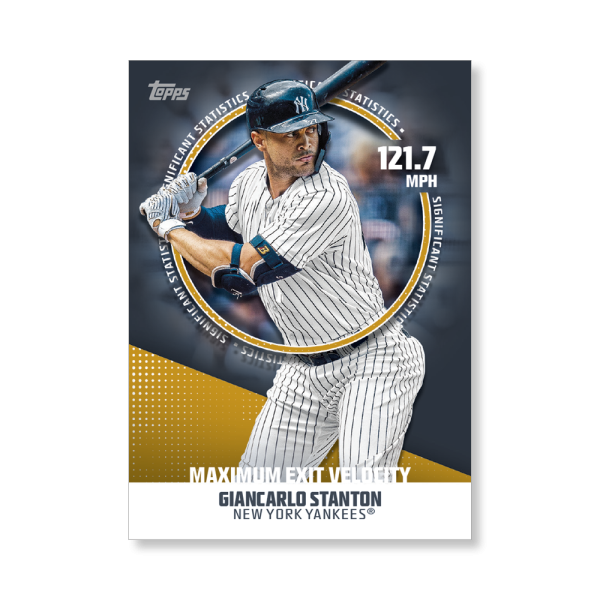 Giancarlo Stanton 2019 Topps Baseball Series 2 Significant Statistics Poster Gold Ed. # to 1- artbble-pos-19tbb2-5201-gold-s