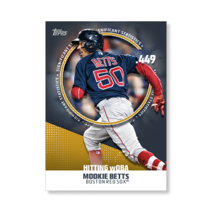 Mookie Betts 2019 Topps Baseball Series 2 Significant Statistics Poster Gold Ed. # to 1- artbble-pos-19tbb2-5209-gold-s