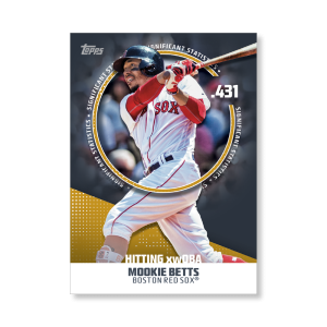 Mookie Betts 2019 Topps Baseball Series 2 Significant Statistics Poster Gold Ed. # to 1- artbble-pos-19tbb2-5210-gold-s