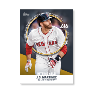 J.D. Martinez 2019 Topps Baseball Series 2 Significant Statistics Poster Gold Ed. # to 1- artbble-pos-19tbb2-5211-gold-s