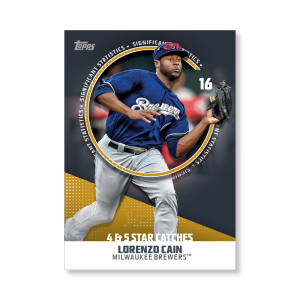Lorenzo Cain 2019 Topps Baseball Series 2 Significant Statistics Poster Gold Ed. # to 1- artbble-pos-19tbb2-5217-gold-s