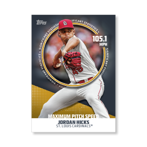 Jordan Hicks 2019 Topps Baseball Series 2 Significant Statistics Poster Gold Ed. # to 1- artbble-pos-19tbb2-5220-gold-s