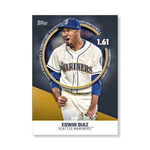 Edwin Diaz 2019 Topps Baseball Series 2 Significant Statistics Poster Gold Ed. # to 1- artbble-pos-19tbb2-5226-gold-s