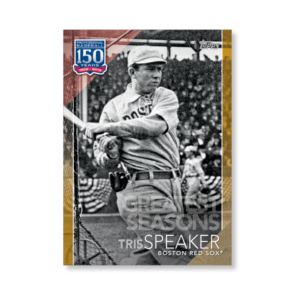 Tris Speaker 2019 Topps Baseball Series 2 Greatest Seasons Poster Gold Ed. # to 1- artbble-pos-19tbb2-5306-gold-s