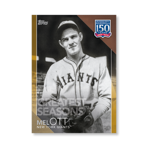 Mel Ott 2019 Topps Baseball Series 2 Greatest Seasons Poster Gold Ed. # to 1- artbble-pos-19tbb2-5307-gold-s