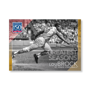 Lou Brock 2019 Topps Baseball Series 2 Greatest Seasons Poster Gold Ed. # to 1- artbble-pos-19tbb2-5324-gold-s