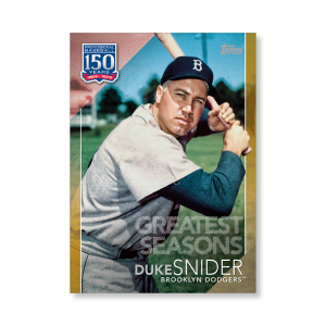 Duke Snider 2019 Topps Baseball Series 2 Greatest Seasons Poster Gold Ed. # to 1- artbble-pos-19tbb2-5326-gold-s