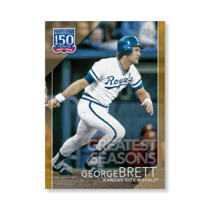 George Brett 2019 Topps Baseball Series 2 Greatest Seasons Poster Gold Ed. # to 1- artbble-pos-19tbb2-5327-gold-s