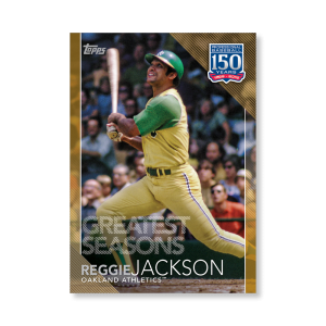 Reggie Jackson 2019 Topps Baseball Series 2 Greatest Seasons Poster Gold Ed. # to 1- artbble-pos-19tbb2-5329-gold-s
