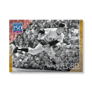 Whitey Ford 2019 Topps Baseball Series 2 Greatest Seasons Poster Gold Ed. # to 1- artbble-pos-19tbb2-5341-gold-s