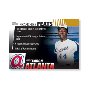 Hank Aaron 2019 Topps Baseball Series 2 Franchise Feats Poster Gold Ed. # to 1- artbble-pos-19tbb2-5601-gold-s