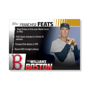 Ted Williams 2019 Topps Baseball Series 2 Franchise Feats Poster Gold Ed. # to 1- artbble-pos-19tbb2-5605-gold-s