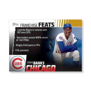 Ernie Banks 2019 Topps Baseball Series 2 Franchise Feats Poster Gold Ed. # to 1- artbble-pos-19tbb2-5606-gold-s