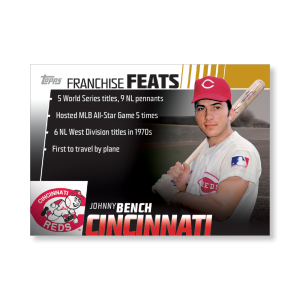 Johnny Bench 2019 Topps Baseball Series 2 Franchise Feats Poster Gold Ed. # to 1- artbble-pos-19tbb2-5608-gold-s