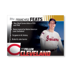 Bob Feller 2019 Topps Baseball Series 2 Franchise Feats Poster Gold Ed. # to 1- artbble-pos-19tbb2-5609-gold-s