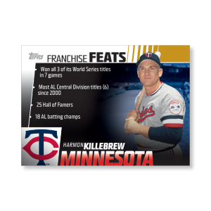 Harmon Killebrew 2019 Topps Baseball Series 2 Franchise Feats Poster Gold Ed. # to 1- artbble-pos-19tbb2-5617-gold-s