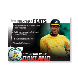 Rickey Henderson 2019 Topps Baseball Series 2 Franchise Feats Poster # to 99- artbble-pos-19tbb2-5620-s