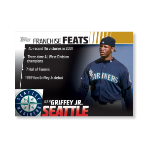 Ken Griffey Jr. 2019 Topps Baseball Series 2 Franchise Feats Poster Gold Ed. # to 1- artbble-pos-19tbb2-5626-gold-s