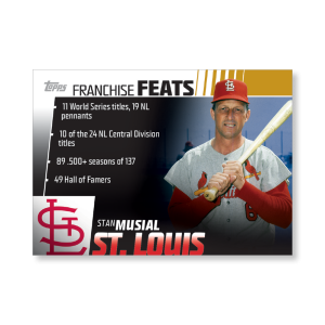 Stan Musial 2019 Topps Baseball Series 2 Franchise Feats Poster Gold Ed. # to 1- artbble-pos-19tbb2-5627-gold-s