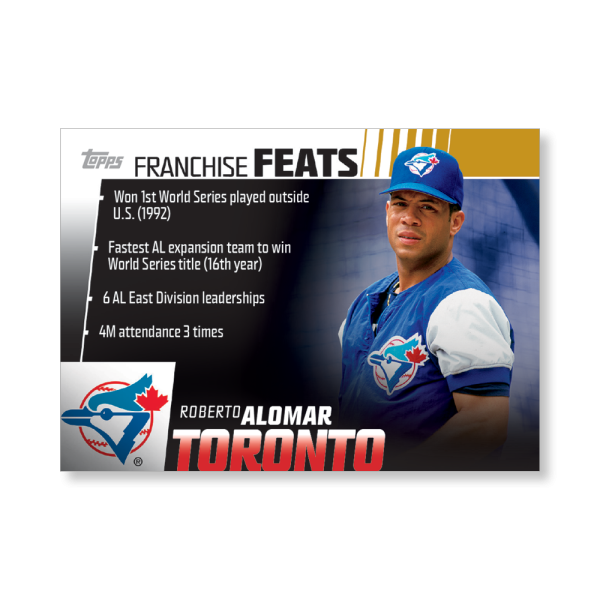 Roberto Alomar 2019 Topps Baseball Series 2 Franchise Feats Poster Gold Ed. # to 1- artbble-pos-19tbb2-5628-gold-s