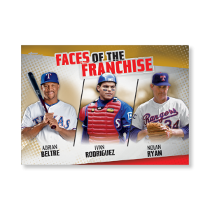 Beltre/Rodriguez/Ryan 2019 Topps Baseball Series 2 Faces of the Franchise Poster Gold Ed. # to 1- artbble-pos-19tbb2-5674-gold-s