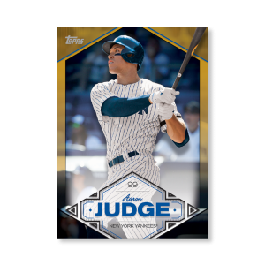 Aaron Judge 2019 Topps Baseball Series 2 Aaron Judge Highlights Poster Gold Ed. # to 1- artbble-pos-19tbb2-5706-gold-s