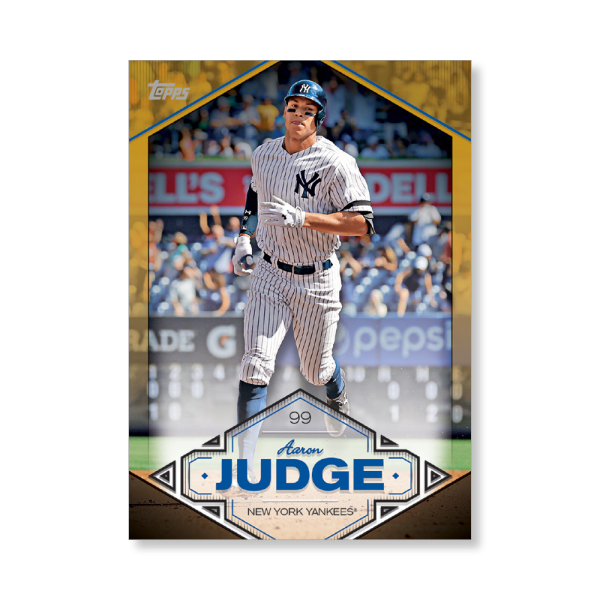 Aaron Judge 2019 Topps Baseball Series 2 Aaron Judge Highlights Poster Gold Ed. # to 1- artbble-pos-19tbb2-5707-gold-s