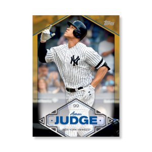 Aaron Judge 2019 Topps Baseball Series 2 Aaron Judge Highlights Poster Gold Ed. # to 1- artbble-pos-19tbb2-5708-gold-s