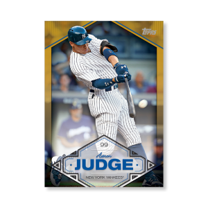 Aaron Judge 2019 Topps Baseball Series 2 Aaron Judge Highlights Poster Gold Ed. # to 1- artbble-pos-19tbb2-5710-gold-s