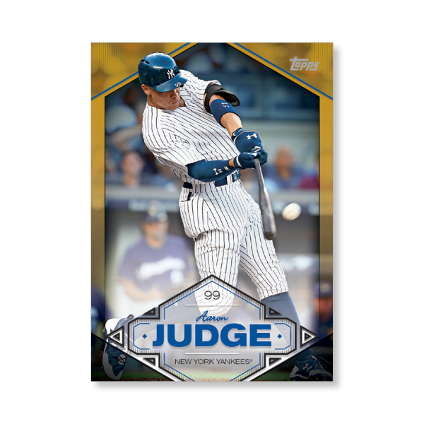 Aaron Judge 2019 Topps Baseball Series 2 Aaron Judge Highlights Poster Gold Ed. # to 1- artbble-pos-19tbb2-5710-gold-s