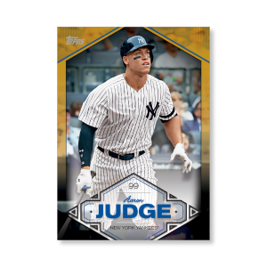 Aaron Judge 2019 Topps Baseball Series 2 Aaron Judge Highlights Poster Gold Ed. # to 1- artbble-pos-19tbb2-5711-gold-s
