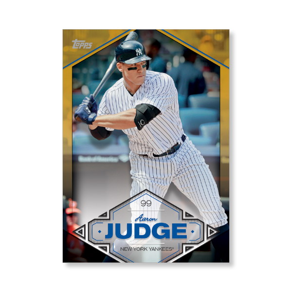 Aaron Judge 2019 Topps Baseball Series 2 Aaron Judge Highlights Poster Gold Ed. # to 1- artbble-pos-19tbb2-5713-gold-s