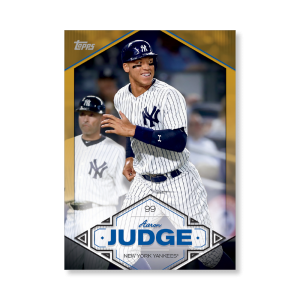 Aaron Judge 2019 Topps Baseball Series 2 Aaron Judge Highlights Poster Gold Ed. # to 1- artbble-pos-19tbb2-5714-gold-s