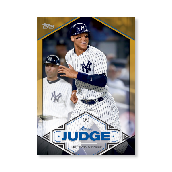 Aaron Judge 2019 Topps Baseball Series 2 Aaron Judge Highlights Poster Gold Ed. # to 1- artbble-pos-19tbb2-5714-gold-s