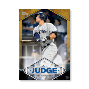 Aaron Judge 2019 Topps Baseball Series 2 Aaron Judge Highlights Poster Gold Ed. # to 1- artbble-pos-19tbb2-5717-gold-s