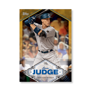 Aaron Judge 2019 Topps Baseball Series 2 Aaron Judge Highlights Poster Gold Ed. # to 1- artbble-pos-19tbb2-5718-gold-s
