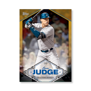 Aaron Judge 2019 Topps Baseball Series 2 Aaron Judge Highlights Poster Gold Ed. # to 1- artbble-pos-19tbb2-5728-gold-s