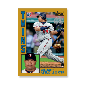 Willians Astudillo 2019 Topps Baseball Series 2 1984 Topps Baseball Rookies Poster Gold Ed. # to 1- artbble-pos-19tbb2-5801-gold-s