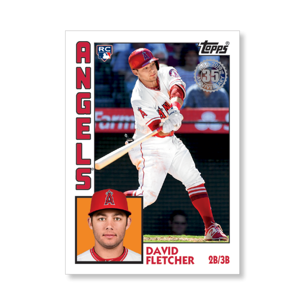 David Fletcher 2019 Topps Baseball Series 2 1984 Topps Baseball Rookies Poster # to 99- artbble-pos-19tbb2-5803-s
