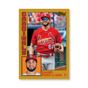 Daniel Ponce De Leon 2019 Topps Baseball Series 2 1984 Topps Baseball Rookies Poster Gold Ed. # to 1- artbble-pos-19tbb2-5806-gold-s