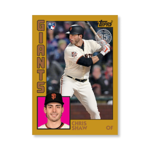 Chris Shaw 2019 Topps Baseball Series 2 1984 Topps Baseball Rookies Poster Gold Ed. # to 1- artbble-pos-19tbb2-5808-gold-s