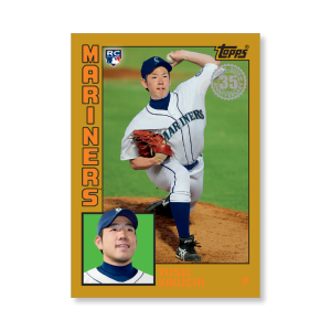Yusei Kikuchi 2019 Topps Baseball Series 2 1984 Topps Baseball Rookies Poster Gold Ed. # to 1- artbble-pos-19tbb2-5816-gold-s