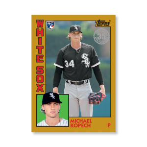 Michael Kopech 2019 Topps Baseball Series 2 1984 Topps Baseball Rookies Poster Gold Ed. # to 1- artbble-pos-19tbb2-5818-gold-s