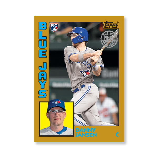 Danny Jansen 2019 Topps Baseball Series 2 1984 Topps Baseball Rookies Poster Gold Ed. # to 1- artbble-pos-19tbb2-5819-gold-s