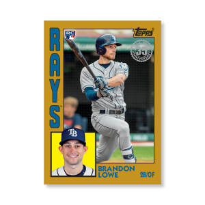 Brandon Lowe 2019 Topps Baseball Series 2 1984 Topps Baseball Rookies Poster Gold Ed. # to 1- artbble-pos-19tbb2-5826-gold-s