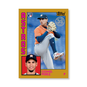 Cionel Perez 2019 Topps Baseball Series 2 1984 Topps Baseball Rookies Poster Gold Ed. # to 1- artbble-pos-19tbb2-5829-gold-s