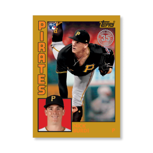Nick Burdi 2019 Topps Baseball Series 2 1984 Topps Baseball Rookies Poster Gold Ed. # to 1- artbble-pos-19tbb2-5830-gold-s