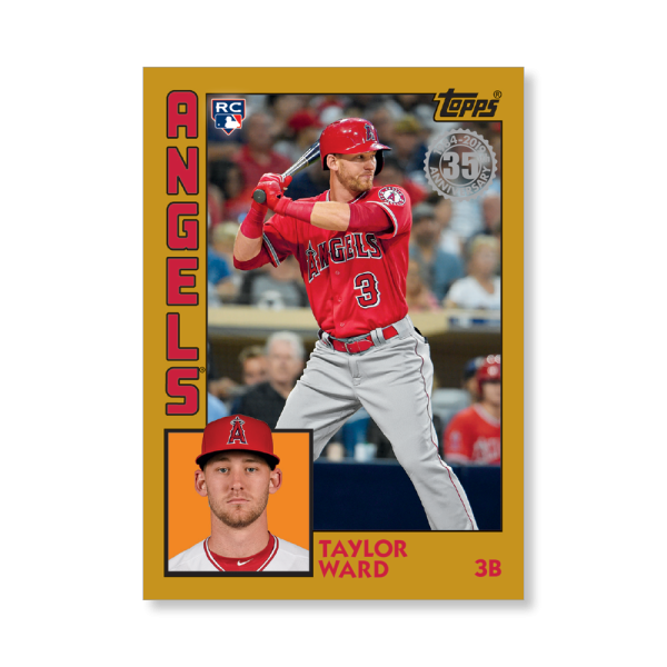 Taylor Ward 2019 Topps Baseball Series 2 1984 Topps Baseball Rookies Poster Gold Ed. # to 1- artbble-pos-19tbb2-5832-gold-s