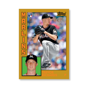 Trevor Richards 2019 Topps Baseball Series 2 1984 Topps Baseball Rookies Poster Gold Ed. # to 1- artbble-pos-19tbb2-5847-gold-s